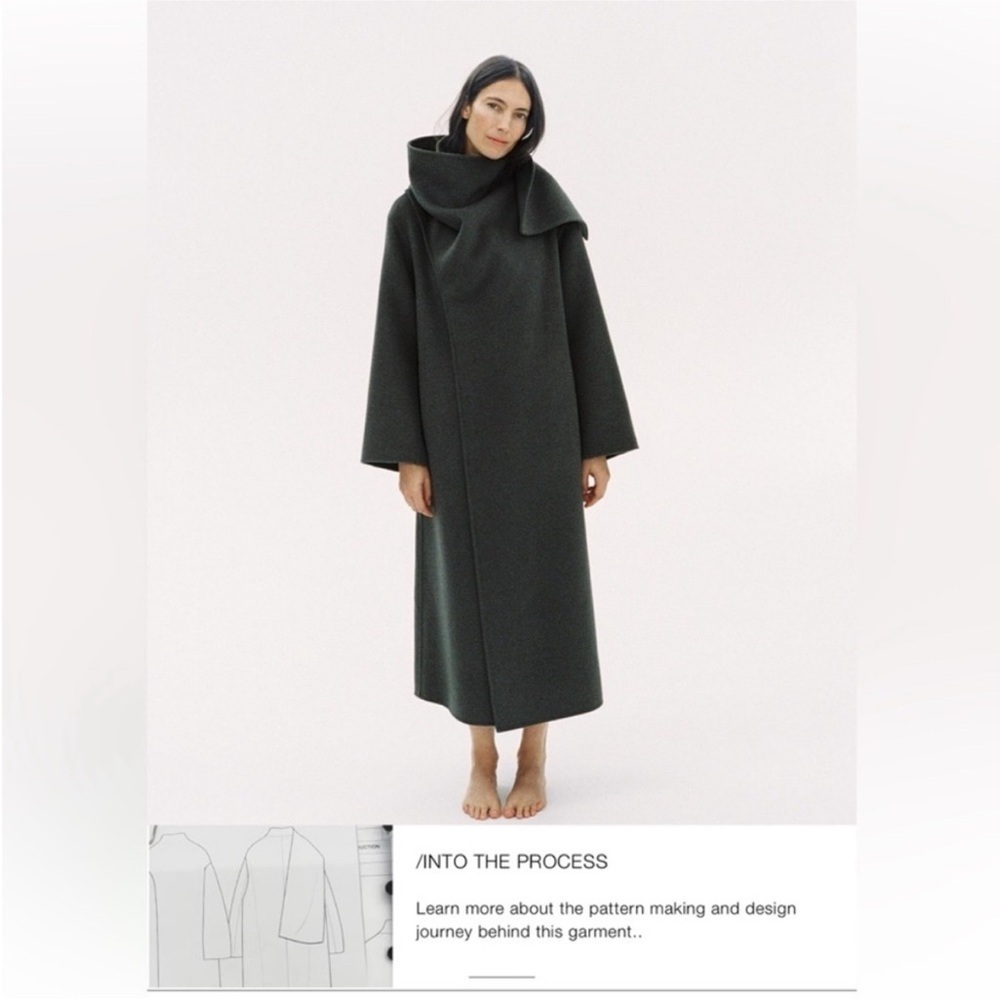 Zara Wool Blend Scarf Coat